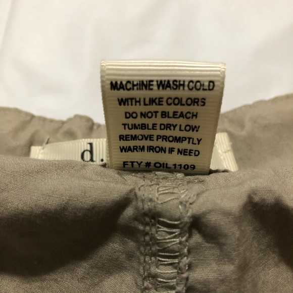 d. jeans Women’s 100% Cotton Drawstring Cargo Capri Khaki Pants 14P - Picture 3 of 9